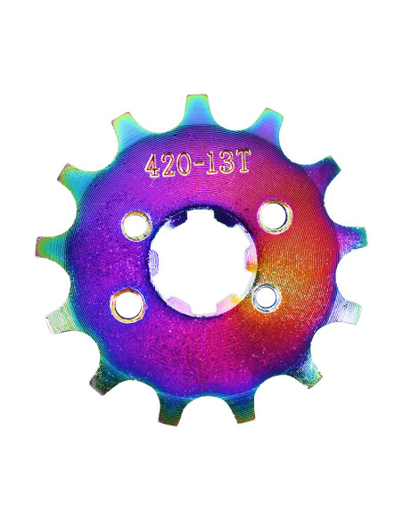 Pignon Derbi 50 Senda Euro 2 et 3 / GPR / Gilera 50 SMT / RCR pas 420 13 dents Néochrome