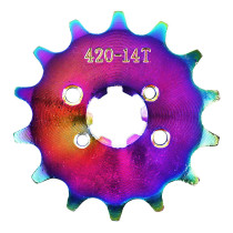 Pignon Derbi 50 Senda Euro 2 et 3 / GPR / Gilera 50 SMT / RCR pas 420 14 dents Néochrome