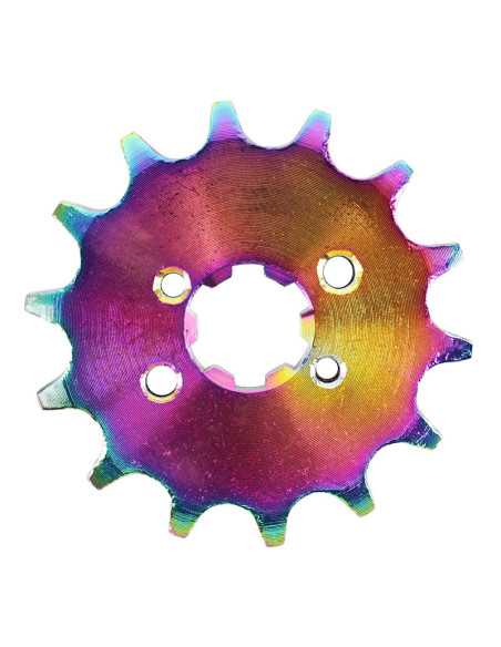 Pignon Derbi 50 Senda Euro 2 et 3 / GPR / Gilera 50 SMT / RCR pas 420 14 dents Néochrome