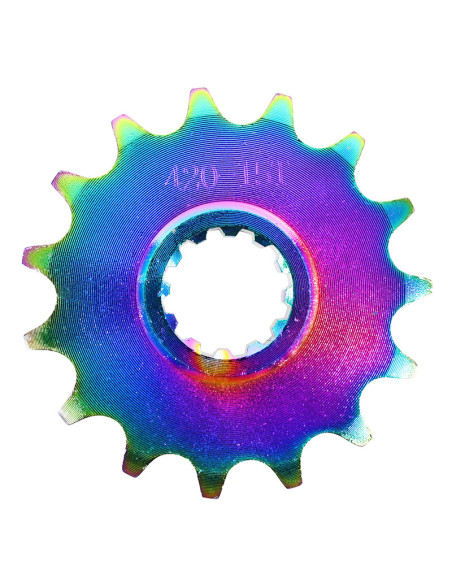 Pignon Minarelli 50 AM6 pas 420 15 dents Rieju 50 MRT / Beta 50 RR / Sherco 50 SM-R / SE-R Néochrome