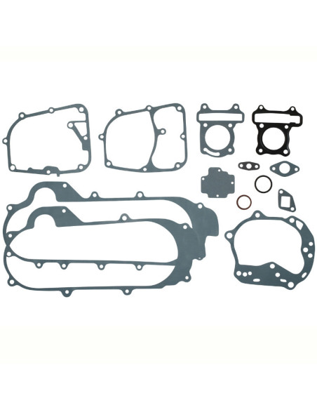 Pochette de joints moteur complète 50 Chinois 4T 10 et 12 pouces GY6 / 139QMB / Peugeot 50 Kisbee / V-Clic / Baotian 50 BT49QT
