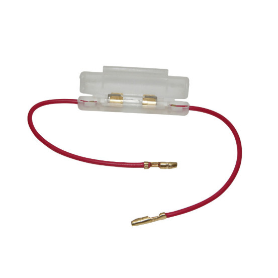 Porte fusible rond avec fusible en verre 15A