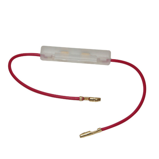 Porte fusible rond avec fusible en verre 15A