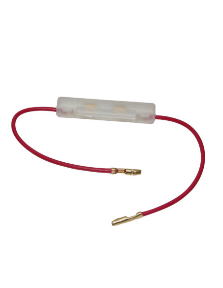 Porte fusible rond avec fusible en verre 15A
