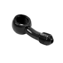 Raccord banjo durite de frein 10mm coude 25° M10x125 alu Noir