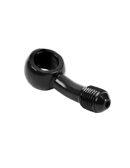 Raccord banjo durite de frein 10mm coude 25° M10x125 alu Noir