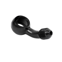 Raccord banjo durite de frein 10mm coude 45° M10x125 alu Noir