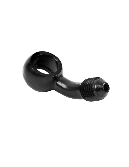 Raccord banjo durite de frein 10mm coude 45° M10x125 alu Noir