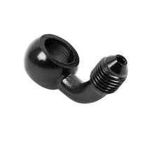 Raccord banjo durite de frein 10mm coude 90° M10x125 alu Noir