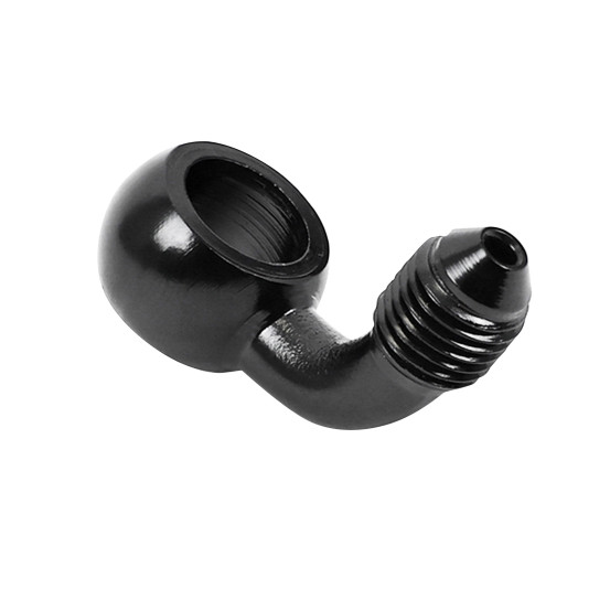 Raccord banjo durite de frein 10mm coude 90° M10x125 alu Noir