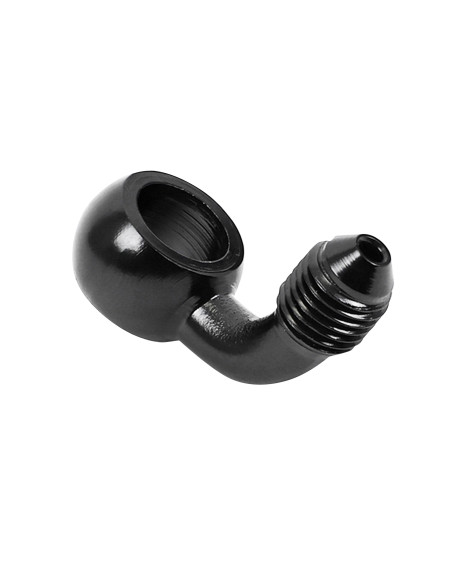 Raccord banjo durite de frein 10mm coude 90° M10x125 alu Noir
