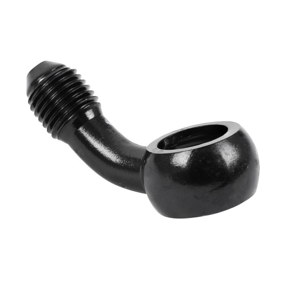 Raccord banjo durite de frein 10mm coude 45° M10x125 alu Noir