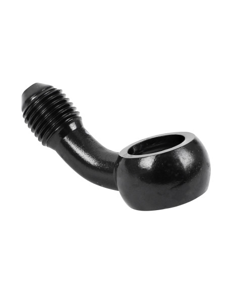 Raccord banjo durite de frein 10mm coude 45° M10x125 alu Noir