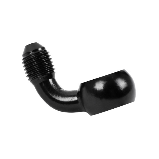 Raccord banjo durite de frein 10mm coude 90° M10x125 alu Noir