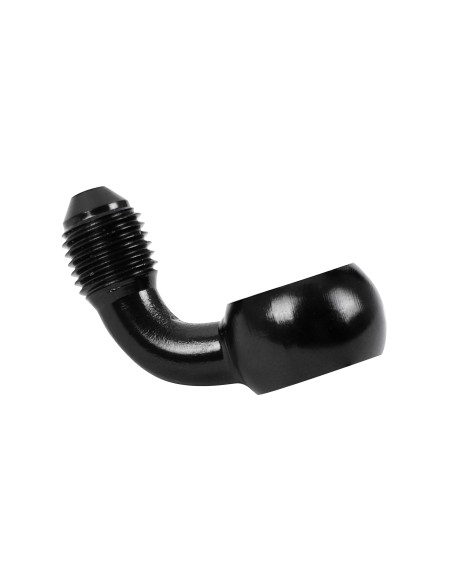 Raccord banjo durite de frein 10mm coude 90° M10x125 alu Noir
