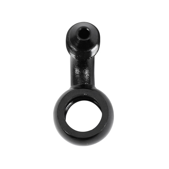 Raccord banjo durite de frein 10mm coude 90° M10x125 alu Noir