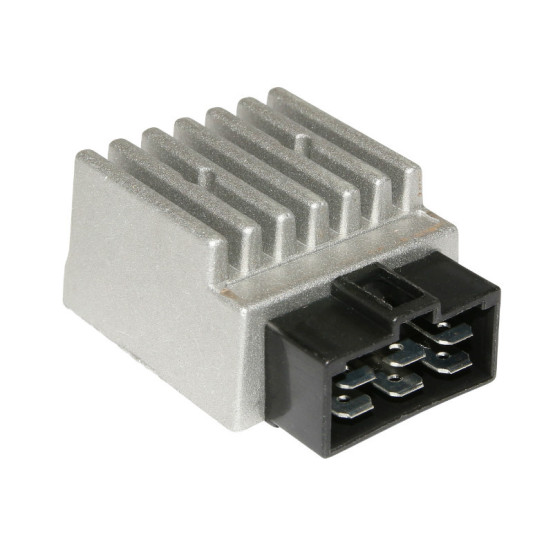Régulateur de tension Derbi 50 Senda / GPR / Gilera 50 RCR / SMT / Aprilia 50 RS / RX / SX (connecteur Noir / 6 fiches)