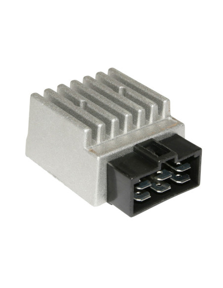 Régulateur de tension Derbi 50 Senda / GPR / Gilera 50 RCR / SMT / Aprilia 50 RS / RX / SX (connecteur Noir / 6 fiches)