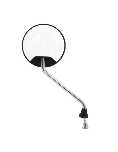 Rétroviseur scooter rond blanc reversible Chrome (tige diam 8)
