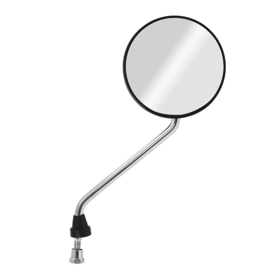 Rétroviseur scooter rond blanc reversible Chrome (tige diam 8)