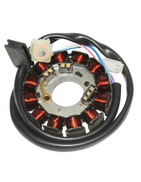 Stator d'allumage Minarelli 50 AM6 / Beta 50 RR 2013-2020 / Yamaha 50 TZR 2003-2011 (12 pôles / broche 4 fils)