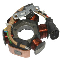 Stator d'allumage Piaggio 50 Zip 2T / Typhoon / NRG / Liberty / Fly / Vespa LX 2T / Aprilia 50 SR / Scarabeo (6 pôles)