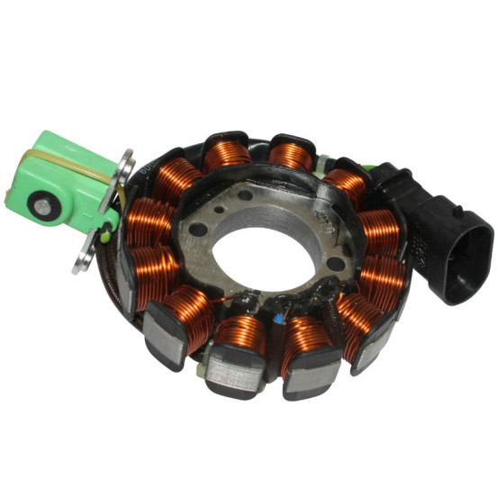 Stator d'allumage scooter Piaggio 50 Vespa LX / Fly / Aprilia 50 Scarabeo 4T (4T 4 soupapes / 12 pôles)