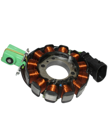 Stator d'allumage scooter Piaggio 50 Vespa LX / Fly / Aprilia 50 Scarabeo 4T (4T 4 soupapes / 12 pôles)