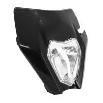 Tête de fourche moto universel type KTM Noir (ampoule)