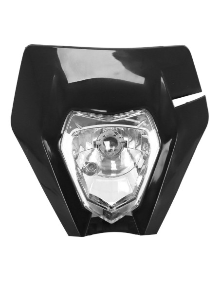 Tête de fourche moto universel type KTM Noir (ampoule)