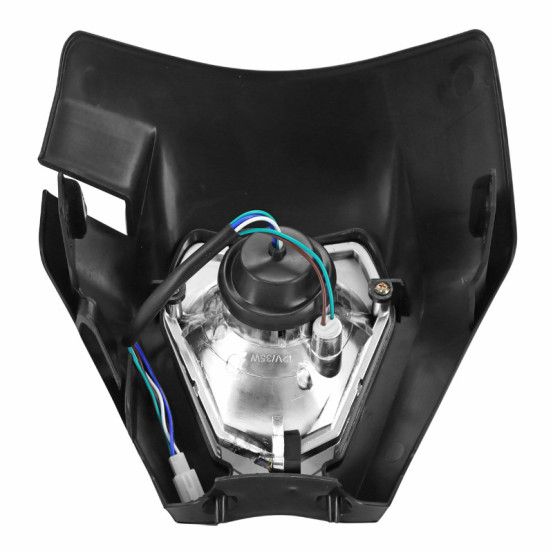Tête de fourche moto universel type KTM Noir (ampoule)