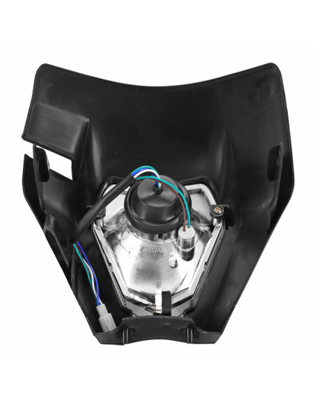 Tête de fourche moto universel type KTM Noir (ampoule)