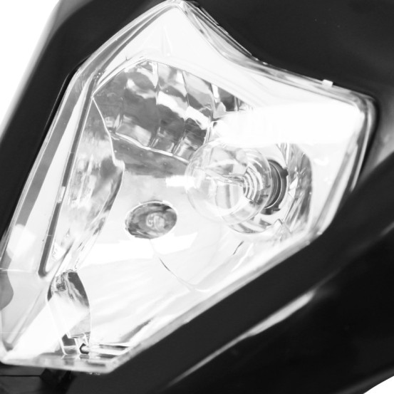 Tête de fourche moto universel type KTM Noir (ampoule)