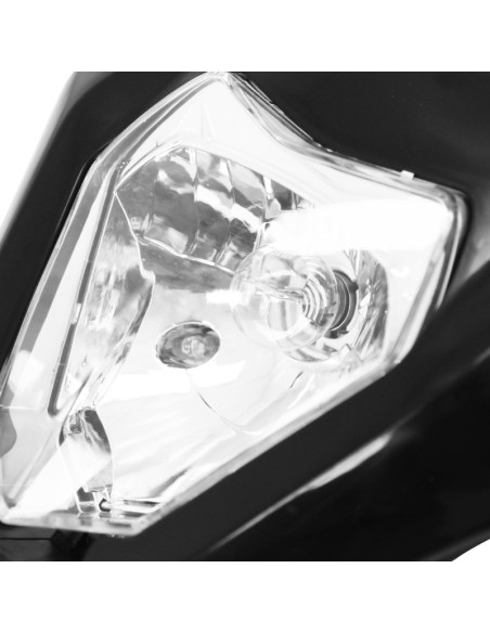 Tête de fourche moto universel type KTM Noir (ampoule)