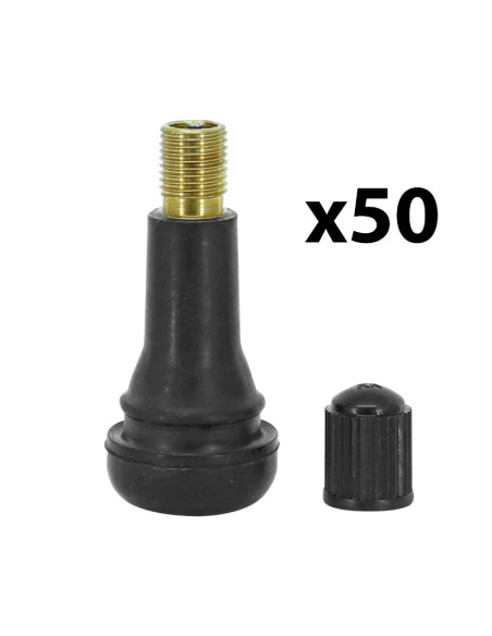 Valves de pneu tubeless droite (sachet de 50)