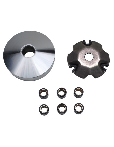 Variateur 50cc 4T Peugeot 50 Kisbee / Kymco Agility / Sym Orbit / Baotian BT49QT / Chinois 139QMB / GY6 (sans joue fixe / canon)