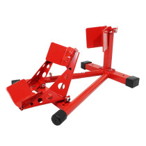 Bloque / cale / étau de roue avant moto auto-bloquant compatible roue 16 à 21 pouces acier rouge