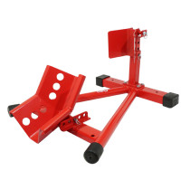 Bloque / cale / étau de roue avant moto auto-bloquant réglable compatible roue 16 à 21 pouces acier rouge