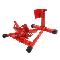 Bloque / cale / étau de roue avant moto auto-bloquant réglable compatible roue 16 à 21 pouces acier rouge 2