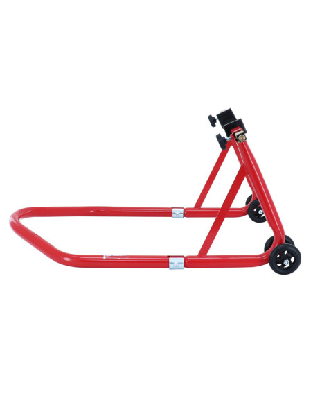 Lève moto / béquille de stand arrière / avant universel acier rouge (charge maxi 250 kg)