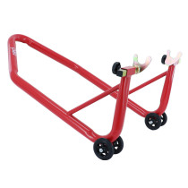 Lève moto / béquille de stand arrière universel monobloc acier rouge avec support en v