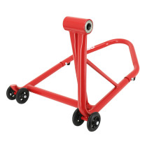 Lève moto / béquille de stand arrière monobras acier rouge (prise à gauche) 2