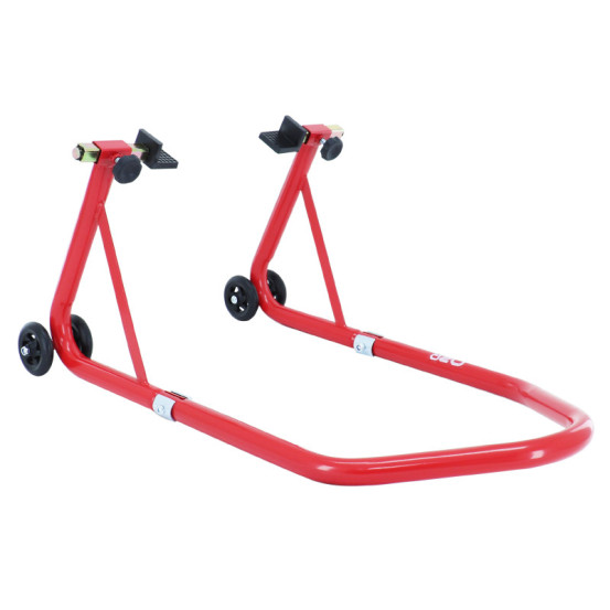 Lève moto / béquille de stand arrière / avant universel acier rouge (charge maxi 250 kg)