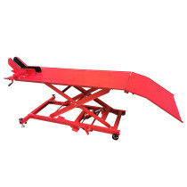 Pont élévateur / table moto universel acier rouge plateau 180x60 cm