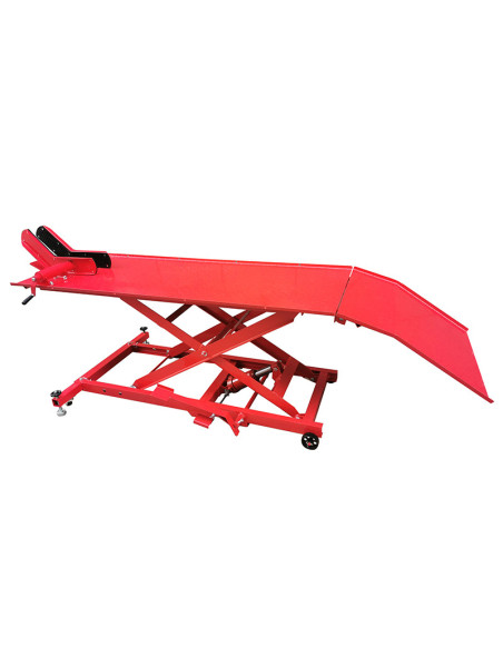 Pont élévateur / table moto universel acier rouge plateau 180x60 cm