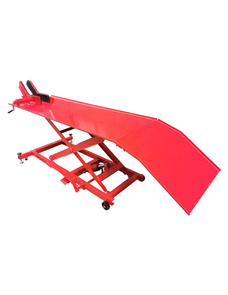 Pont élévateur / table moto universel acier rouge plateau 180x60 cm