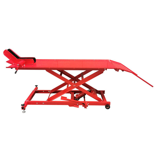 Pont élévateur / table moto universel acier rouge plateau 180x60 cm