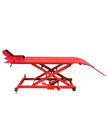 Pont élévateur / table moto universel acier rouge plateau 180x60 cm