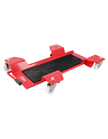 Range moto universel petit modèle acier rouge à roulettes