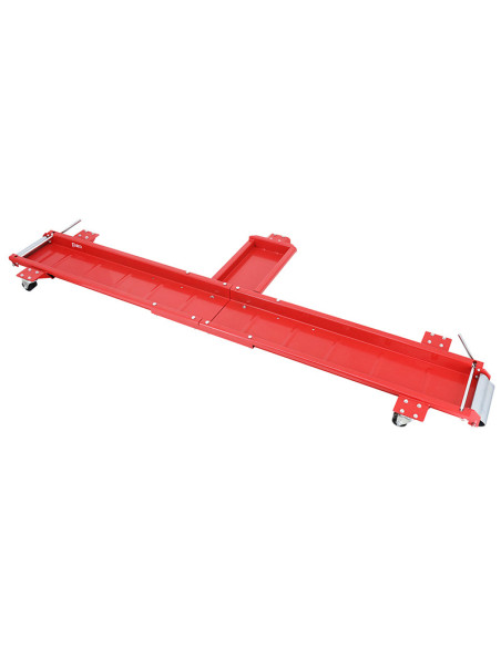 Range moto universel grand modèle acier rouge à roulettes (dimension rail 200x20 cm)